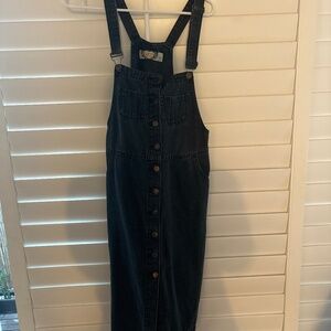 Dark Denim overall dress
